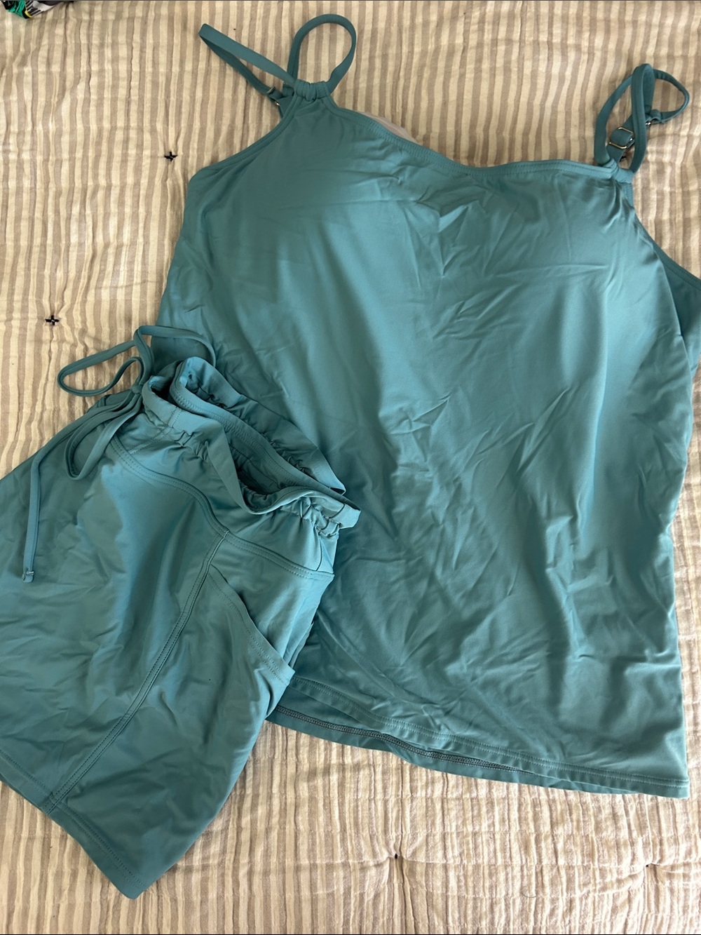 Seafoam green tankini set